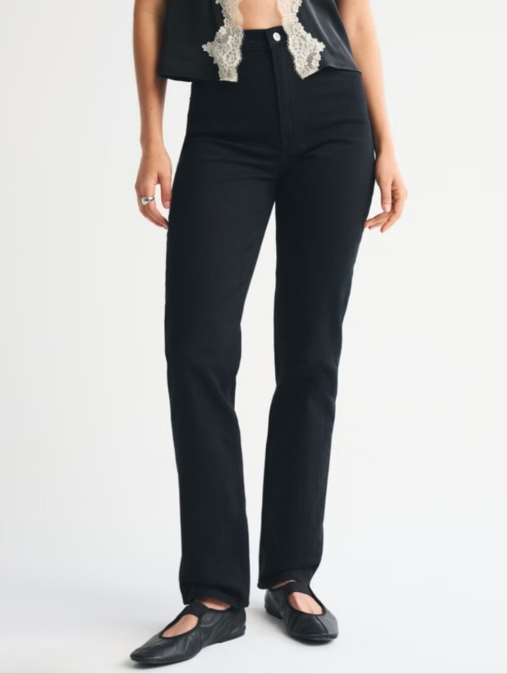 Abercrombie & Fitch Black Straight Leg Jeans